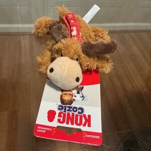 Kong Cozie Marvin Moose Small Squeaky Plush Dog Toy 7” With Squeaker